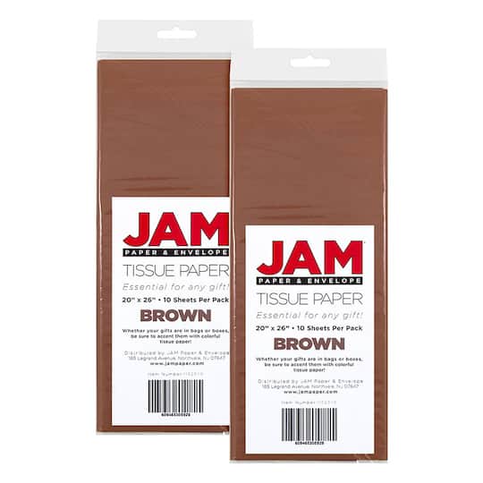JAM Paper 20&#x22; x 26&#x22; Tissue Paper, 2 Packs of 10 Sheets